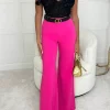 I See Fire Fuschia High Waisted Wide Leg Trousers