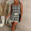 Island Glow Black Flower Crochet Elasticated Shorts
