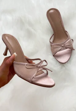 Keep My Love Nude Bow Mules