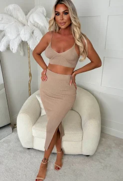 Kendra Beige 3 Piece Knitted Set