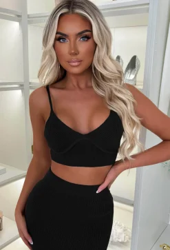 Kendra Black 3 Piece Knitted Set