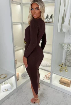 Kendra Brown 3 Piece Knitted Set