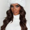 Kennedy White Faux Fur Hat