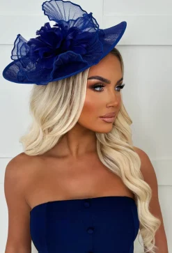 Material Girl Blue Floral Detail Fascinator