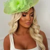 Material Girl Green Floral Detail Fascinator