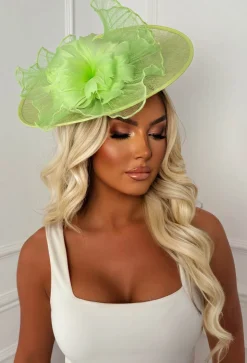 Material Girl Green Floral Detail Fascinator