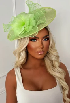 Material Girl Green Floral Detail Fascinator