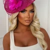 Material Girl Hot Pink Floral Detail Fascinator