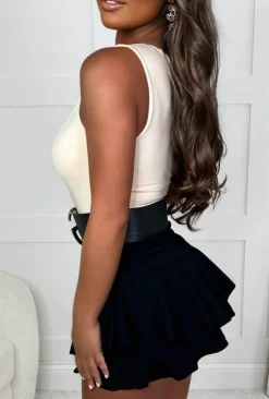 Misbehaving Black Double Layer Skort