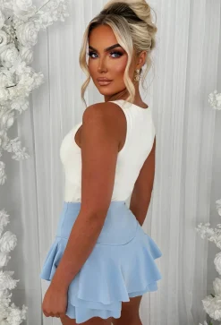 Misbehaving Blue Double Layer Skort