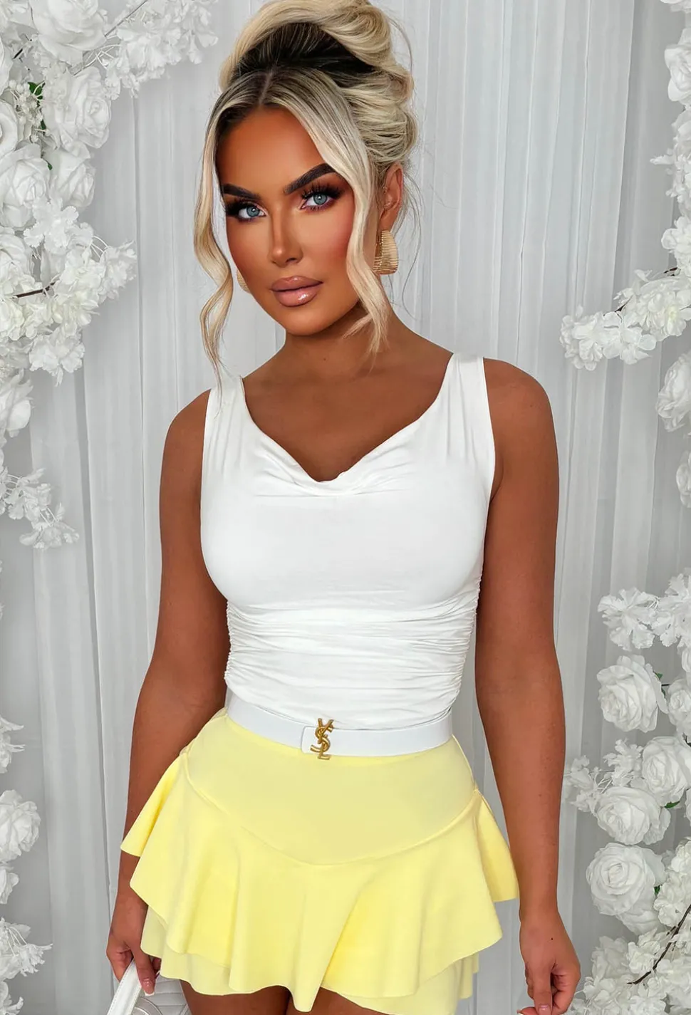 Misbehaving Lemon Double Layer Skort