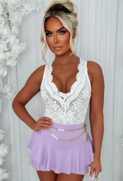 Misbehaving Lilac Double Layer Skort