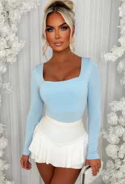 Misbehaving White Double Layer Skort