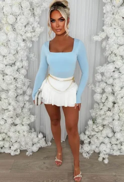 Misbehaving White Double Layer Skort