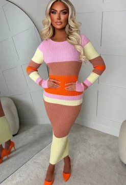 More To Come Multi Panelled Knitted Dress