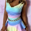 Ombre Bliss Multi Ruched Top