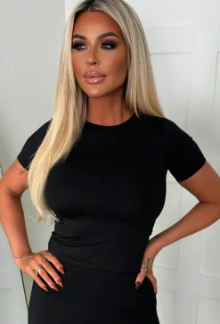 On The Go Black Top And Leggings Active Set