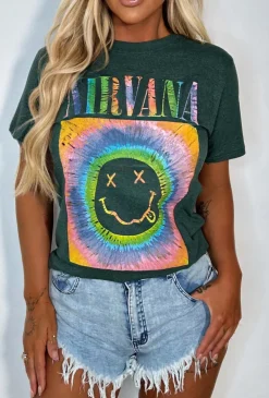 Rock N Soul Green Nirvana Licensed T-Shirt