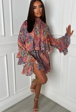 Romantic Frills Multi Frill Georgette Dress