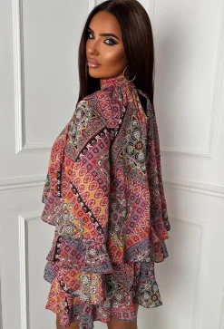 Romantic Frills Multi Frill Georgette Dress