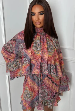 Romantic Frills Multi Frill Georgette Dress
