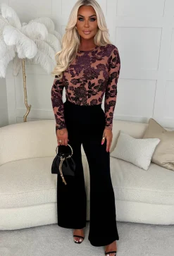 Rose Multi Jacquard Velvet Bodysuit