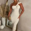 Runaway Heart Cream Knot Detail Knitted Midi Dress
