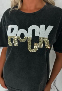 Rylee Grey Glitter Rock T-Shirt