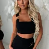 Samantha Black Gold Detail Mini Skirt Co-Ord