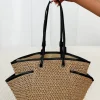 Sand Dune Dreams Tan Raffia Tote Bag