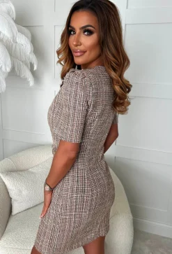 Selling It Stone Chain Front Shift Dress