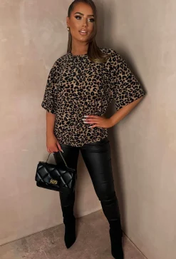 Set The Trend Multi Leopard Print T-Shirt