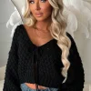 Sophia Black Chunky Knit Cardigan