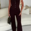 Stay Trending Brown Knitted Waistcoat and Trouser Co-Ord Set