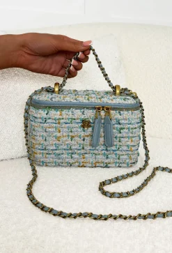 Sweet Sandy Blue Tweed Bag