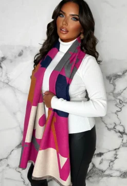 Take Me Out Pink Slogan Design Scarf