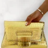 To Be Seen Gold Clutch Bag