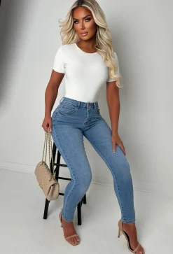 Ultimate Days Mid Wash Stretch Slim Fit High Rise Jeans