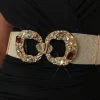Va Va Voom Champagne Embellished Buckle Elasticated Belt