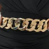 Viral Chic Brown Chain Detail Elasticated Belt
