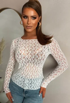 Whisper Of Lust White Lace Top