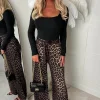 Wild Embrace Leopard Print Belted Trousers