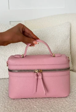Xoxo Chic Light Pink Top Handle Vanity Bag
