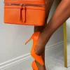 Xoxo Chic Orange Top Handle Vanity Bag
