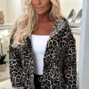 Zendaya Leopard Leopard Hooded Parka Jacket