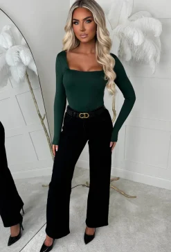 Zoe Black Stretch Straight Leg Jeans