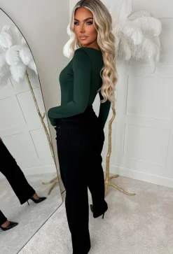 Zoe Black Stretch Straight Leg Jeans