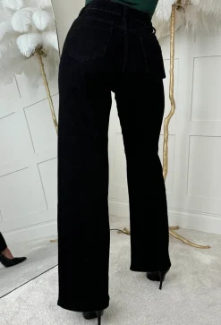 Zoe Black Stretch Straight Leg Jeans