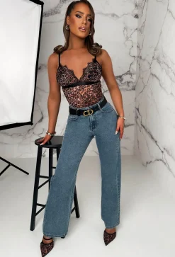 Zoe Mid Blue Stretch Straight Leg Jeans