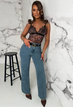 Zoe Mid Blue Stretch Straight Leg Jeans